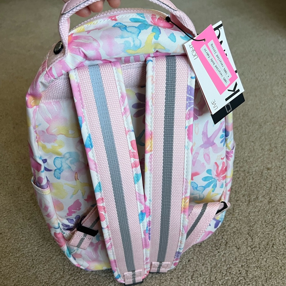 Kipling small Seoul Backpack - Aqua Sea - Picture 2 of 8